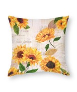 Mondxflaur Sunflowers Decorative Pillow Case Covers for Couches Sofas Po... - $10.99+
