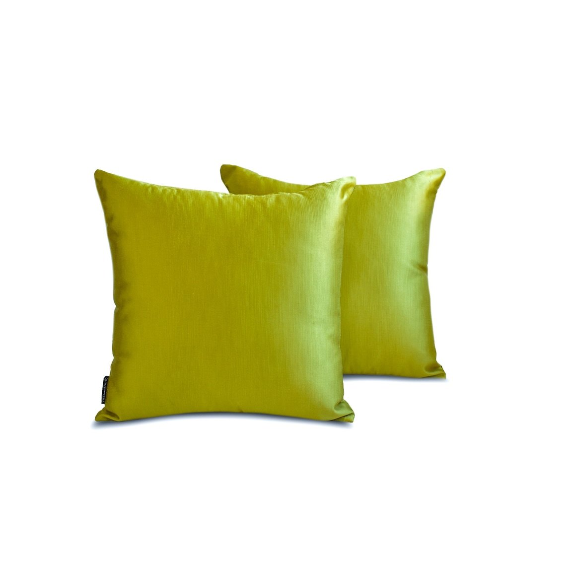 Primary image for Pillow Cases Chartreuse Set of 2, Satin Solid - Chartreuse Slub Satin