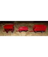 3-lot 1/64 ertl assorted red wagons in good shape used - $15.83
