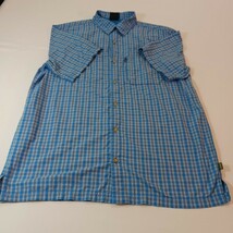 Koppen Outdoors Men's Vented Short Sleeve Plaid Shirt Hidden Zipper Pocket Sz M image 6