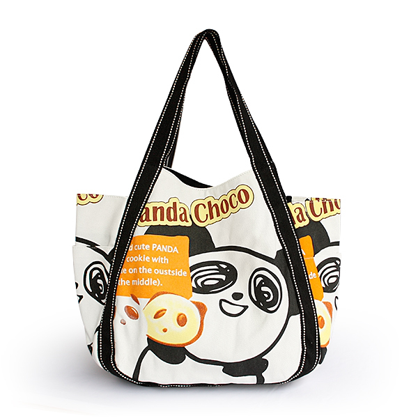 [Panda Choco] Canvas Shoulder Tote Bag