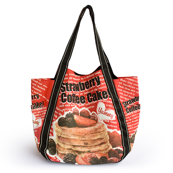 [Coffee Cake] Canvas Shoulder Tote Bag