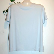 H&amp;M Light Blue Cotton Men&#39;s Plain Solid Crewneck T-Shirt Size XL Good Co... - £7.69 GBP