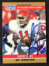 1990 Pro Set #19 Andre Ware Card Signed Auto Autographed Heisman Houston - £7.78 GBP