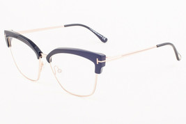 Tom Ford 5547-B 001 Black Gold / Blue Block Eyeglasses TF5547 001 54mm - £152.04 GBP