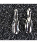 Bowling Pin Silver Tone Vintage Lapel Pin 1-1/4&quot; Tall Lot of 2 - €11,85 EUR