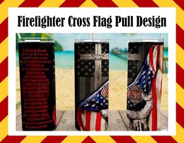 Drink Water Cup - Firefighter Cross Flag Pull Design - £19.73 GBP+