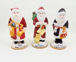 Old World European Santa Porcelain Figurines Traditional Set of 3 Jamestown - £11.78 GBP