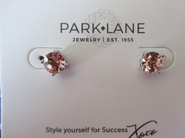 PARK LANE high polished silver VINTAGE ROSE Impression Earrings pair set - £28.31 GBP