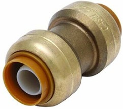 Shark Bite U008LFA 1/2&quot; X 1/2&quot; Brass PEX Push-Fit Straight Coupling - £9.66 GBP