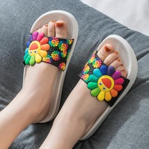 Summer Women Slippers Beach Slide Sandals Cute Flowers Sunflower Non-Slip Soft S - £19.70 GBP