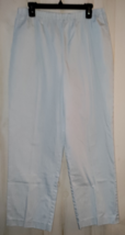 Excellent Womens Alfred Dunner Blue Pinstripe Pull On Pant W/ Pockets Size 16 - £19.82 GBP