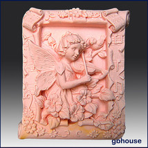 2D Silicone Soap/plaster/polymer clay Mold – Fairybell, the Musical Fairy - £21.92 GBP