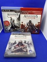 Assassin’s Creed Lot of 3 Games - Sony Playstation 3 PS3 II 2 III 3 Brotherhood - £3.06 GBP