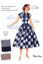 Tissue Sheer Gingham Plaid in Muted Shades by Fashion Frocks - Art Print - £17.57 GBP+