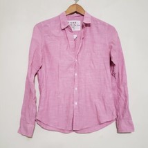 Frank and Eileen Barry Pink Stripe Button Up Shirt Cotton Womens Small Top - £45.15 GBP