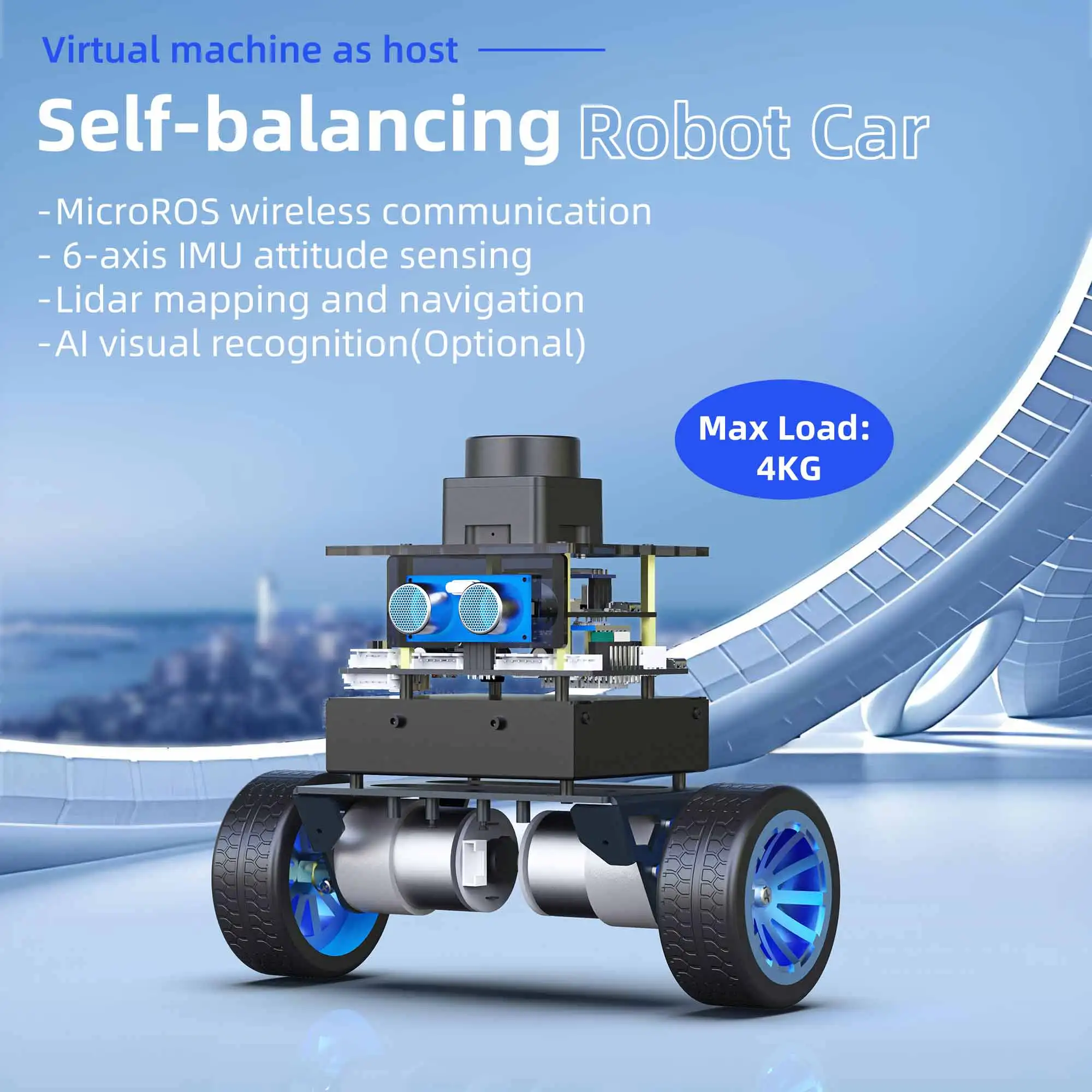 Two Wheeled Self-Balancing Robot Car Adpot MicroROS Wireless Communicati... - $274.41