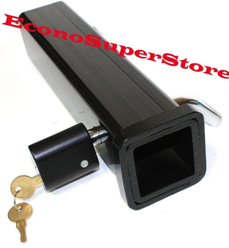 5/8&quot; Pin Lock  + Weld On 2&quot; x 12&quot; Trailer Receiver Tube Hitch Tow Bar Ba... - $33.65