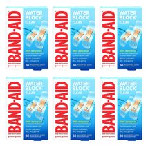 Band-Aid Brand Water Block Clear Waterproof Sterile Adhesive Bandages for First- - $22.53