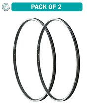 Pack Of 2 Adventure 2 Rim Trs 26&quot; 36H Black Silver Tubeless Ready - £93.87 GBP