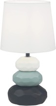 White Ceramic Table Lamp Modern Contemporary Bedside Nightstand Reading Kids New - £44.21 GBP