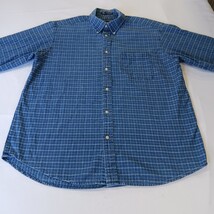 John Ashford RN#13711 Men's Blue Check Plaid Long Sleeve Button-Down Shirt Large image 12