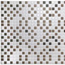 Dundee Deco PG7049 Off White Brown Grey Black Faux Distressed Squares, 3.1 ft x  - $9.79+