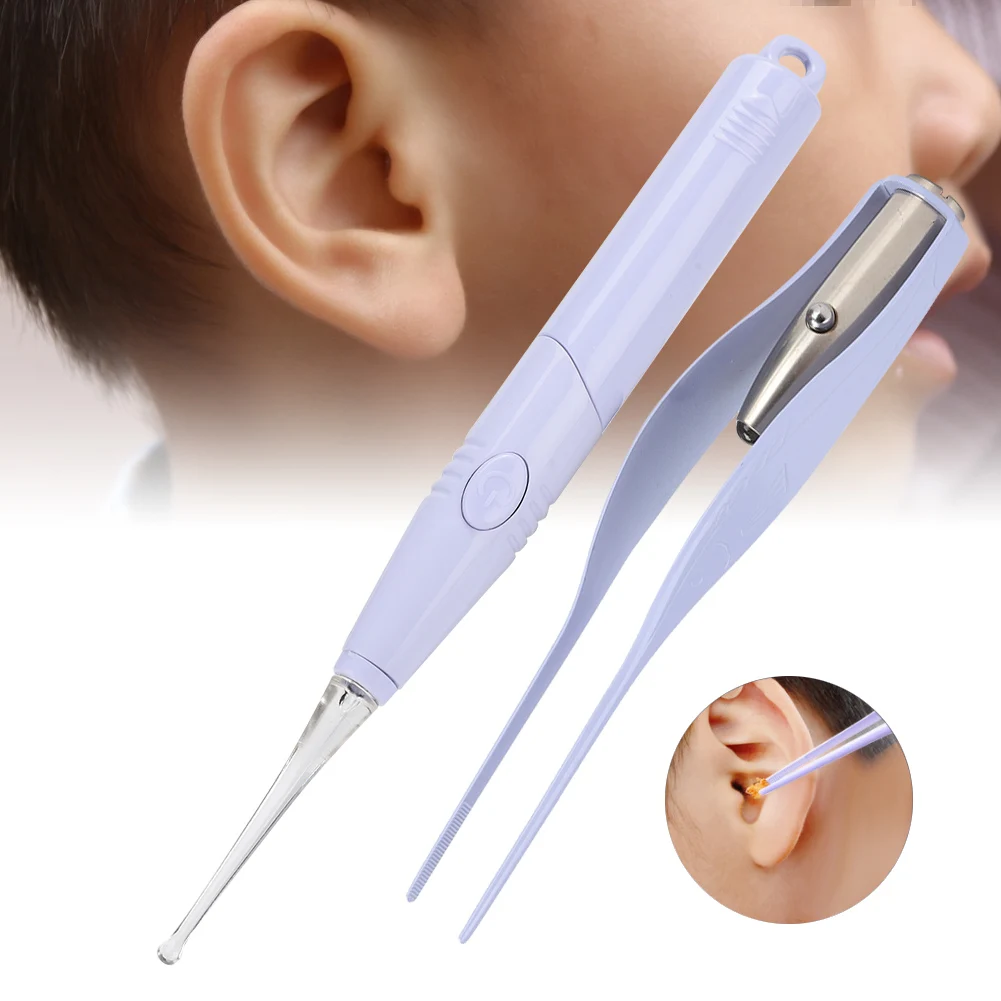 Professional LED  Children Earpick Ear Remover Set Health Care Tool (Purple)  Ea - £39.38 GBP