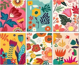 Set Of 6 (8 Inch X 10 Unframed) Mooxo Abstract Flower Market Colorful Aesthetic - £16.13 GBP