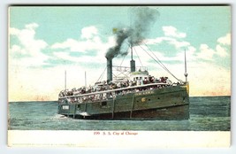 Ship Boat Postcard 199 SS City Of Chicago G &amp; M Line Steamship Curt Teich Unused - £72.09 GBP
