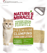Natures Miracle Premium Clumping Corn Cob Litter for Cats 30 lb (3 x 10 lb) Natu - £87.12 GBP