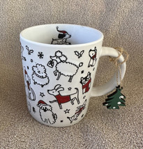 Christmas Dogs Red Sweaters Embossed Holiday Christmas Ceramic Mug Cup 1... - $22.99