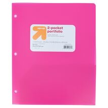 up&up 2 Pocket Plastic Folder Pink Durable Office School Supply - $2.20 up&up 2 Pocket Plastic Folder Pink Durable Office School Supply - $2.20