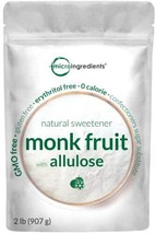 Monk Fruit Sweetener with Allulose 2 lbs | No Erythritol | No Aftertaste... - £44.62 GBP
