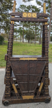 Vintage Ox Cart Yokes Repurposed Rustic Bar Server Wine Liquor Wood Cabinet - $1,900.00