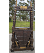Vintage Ox Cart Yokes Repurposed Rustic Bar Server Wine Liquor Wood Cabinet - £1,495.14 GBP