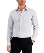 Club Room Men&#39;s Slim Fit Striped Dress Shirt Navy 2XL B4HP - $27.06 CAD