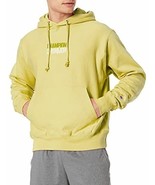 Champion Men&#39;s Relax-Fit Reverse Weave Logo Hoodie Lemon Glacier-Large - £39.73 GBP
