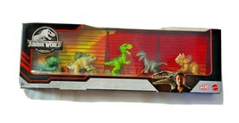 Jurassic Park World Micro Collection Dinosaur TRex Toy Figure 5 Piece Set Mattel - £16.51 GBP