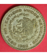 1962 Mexico Un 1 Peso .10 Silver Coin Morelos Estados Unidos Mexicanos G... - $14.24