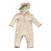 Ralph Lauren Pink Cotton Hooded Bodysuit Knit Outfit Infant Size 6 Months - £14.30 GBP