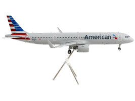 Airbus A321neo Commercial Aircraft &quot;American Airlines&quot; Silver with Striped Tail - £94.32 GBP