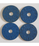 CANADA MEAT RATION WAR TOKEN WW2 CANADIAN LOT OF 4 WARTIME ANTIQUE FOOD ... - £10.21 GBP