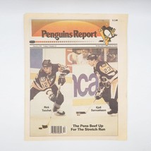 Pittsburgh Penguins Rapport Newsletter March 6 1992 Rick Tocchet Kjell - £28.26 GBP