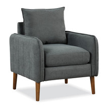 Fabric Upholstered Sofa Chair with Removable Back and Seat Cushions-Gray - Colo - £188.35 GBP
