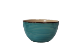 Royal Norfolk Turquoise Blue Swirl Soup/Cereal Bowls Stoneware Set of Four - $32.73
