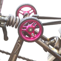 LONDON CRAFTWORK New Wide Easy Wheels for Brompton ver 2.0 in Pink EZ-3 - $51.29