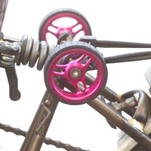 LONDON CRAFTWORK New Wide Easy Wheels for Brompton ver 2.0 in Pink EZ-3 - £40.24 GBP