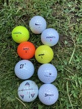 9 USED GOLF BALLS  (VARIOUS)BRANDS)   Nike Golf Ball Has Markings!!! - £14.30 GBP