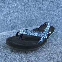 Teva  Women Flip Flop Sandal Shoes Blue Fabric Size 8 Medium - £19.90 GBP